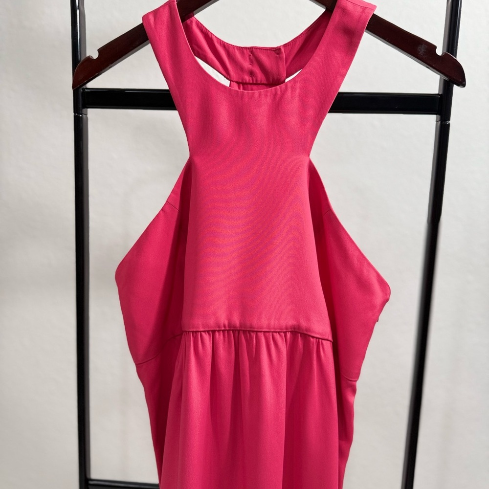 Tibi Pink Halter Sundress for Cocktail Nights